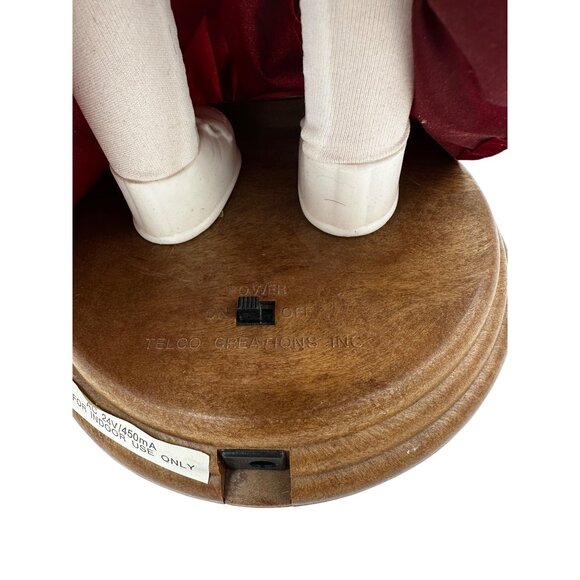 Vtg Telco Motionette Victorian Porcelain Doll 19" Christmas Animated EUC Video - Picture 12 of 13